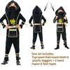 Halloween Child Ninja Kids Cosplay Costume for Boys Girls Samurai Costumes KungFu Dragon Ninjago Jumpsuit With Trident Outfits
