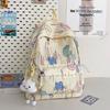 Schoolbag Girl's High Value Ins Wind High Capacity Junior High School Students Simple and Lovely Campus Backpack.