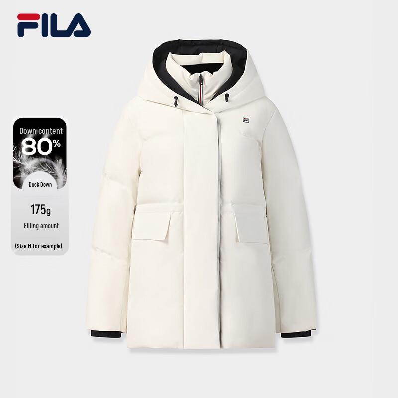 FILA Women's Mid-Length Hooded Down Jacket