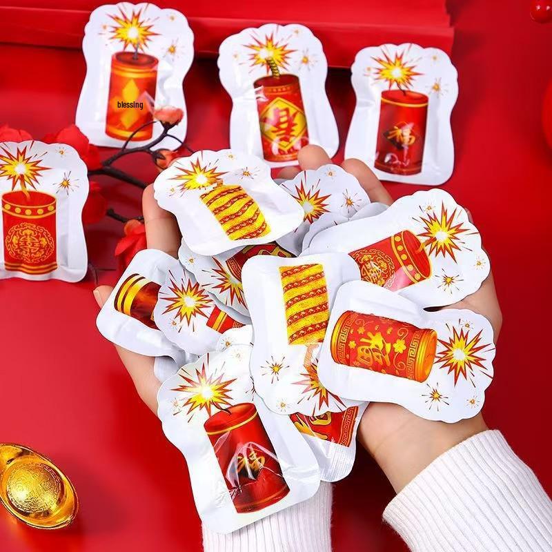 New Year s Day Inflatable Firecracker Simulation Prank Toy 100 per pack