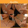 Fashion Alloy Floral Jewelry Set With Waterdrop Pendants For Women And Brides