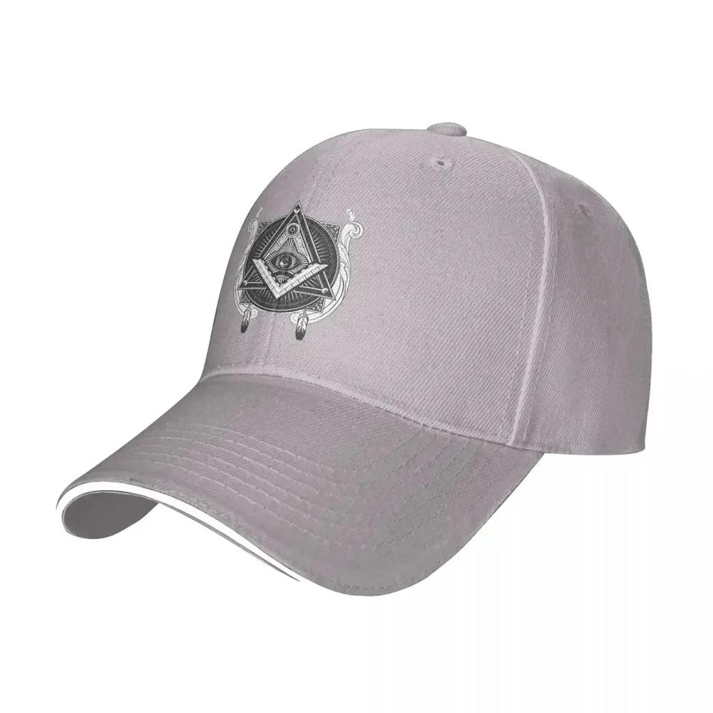 Eye Of Providence Baseball Cap Hip Hop Freemasonry Astrology Square Compass Sandwich Cap Unisex Women Adjustable Dad Hat Outdoor