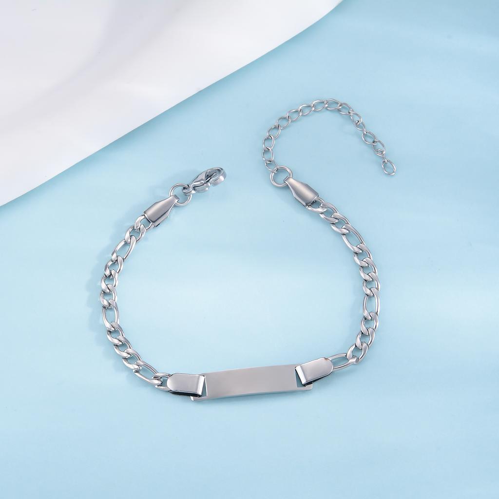 Personalize Custom Baby Girls Name Bracelet Stainless Steel Adjustable Kids Bracelet Gift to New Mom