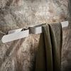Stainless Steel Towel Bar Holder with Hooks, Wall Mounted Bathroom Hand Towel Rack, Multi-Purpose Robe Hook Rack