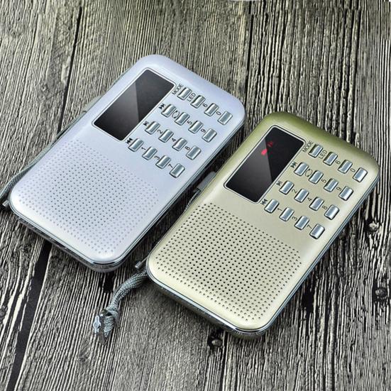 Y-896 Digital Radio Rechargeable Flashlight Function 3W Mini Portable FM Radio with TF Card Slot for the Aged
