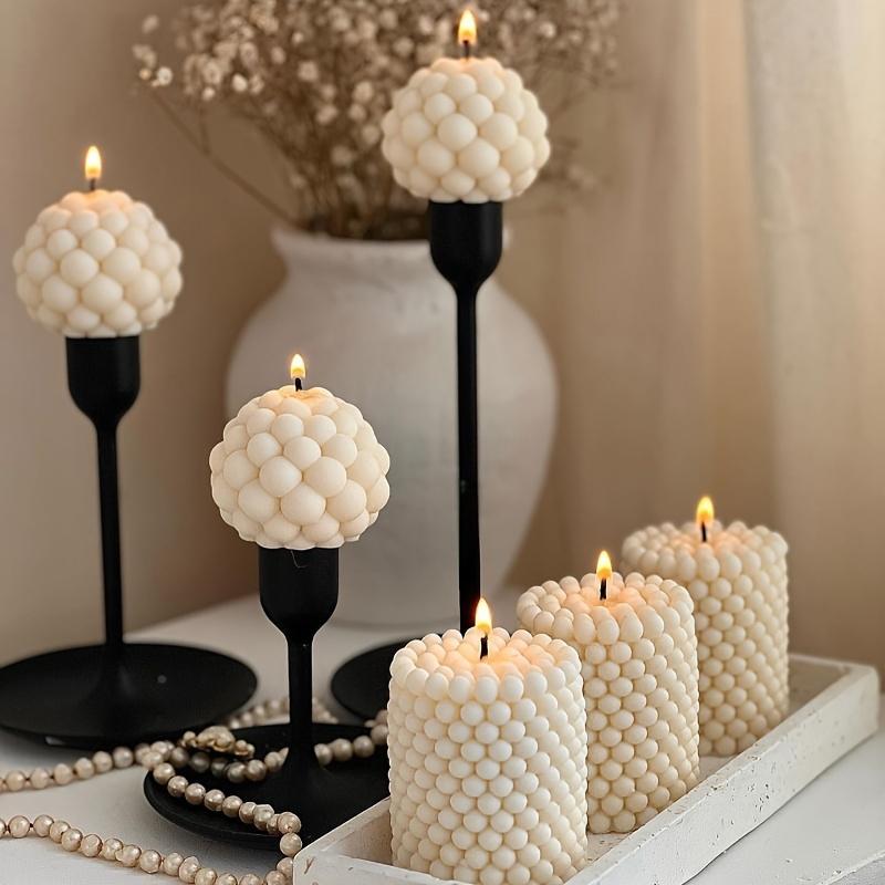 3D Bubble Candle Molds Ball Shape Mould Bead Candles Mold