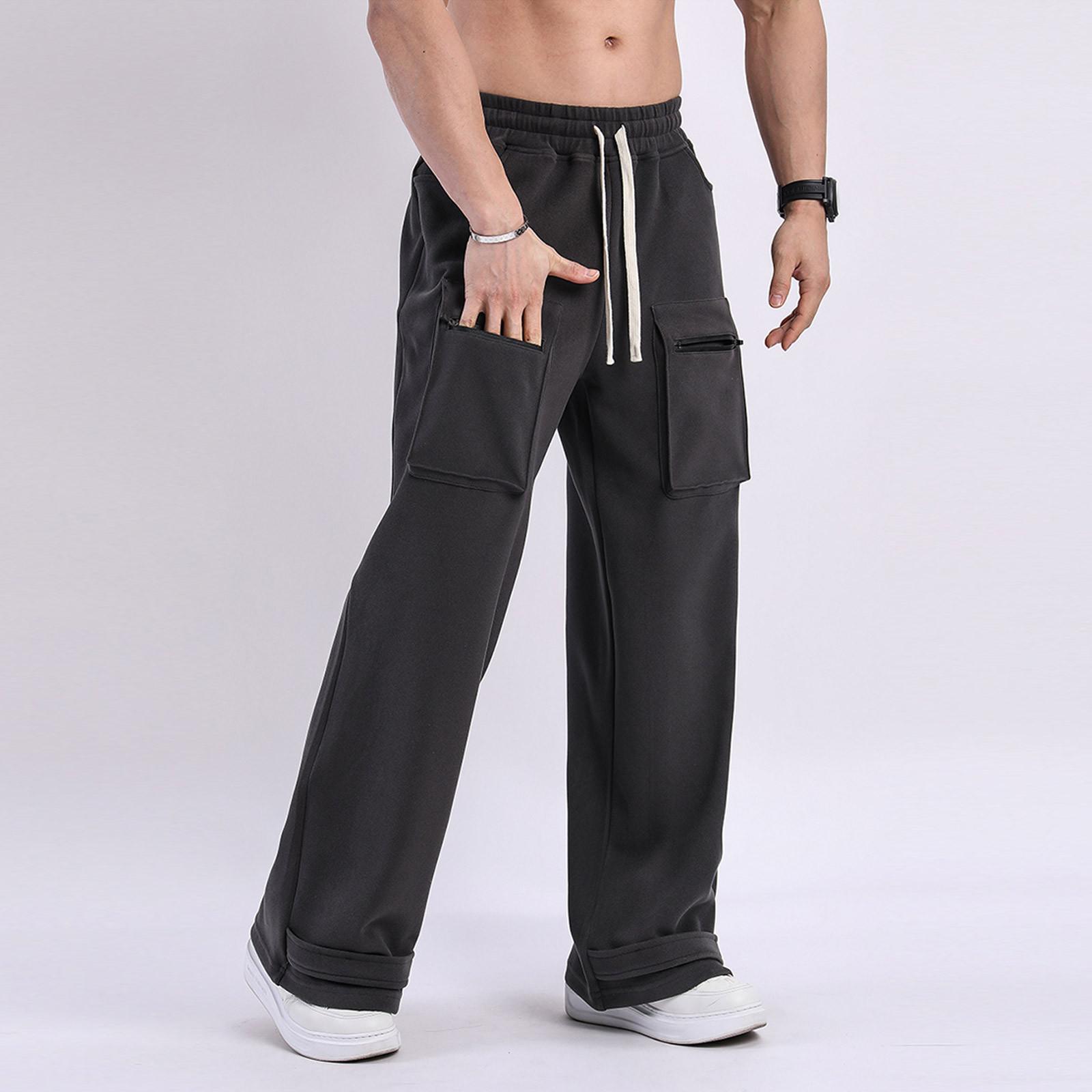 

Повсякденні спортивні штани. Чоловічі вільні легінси. Штани для фітнесу з довгими панелями XXL