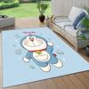 Doraemon3 Flannel Pattern Square Carpet,Area Rug,Carpet Rug for Living Room Bedroom Sofa Playroom Decor,Non-slip Floor Mat