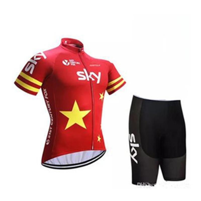 Mono de Ciclismo Transpirable de Secado Rápido de Manga Corta SKY de Verano para Hombre y Mujer
