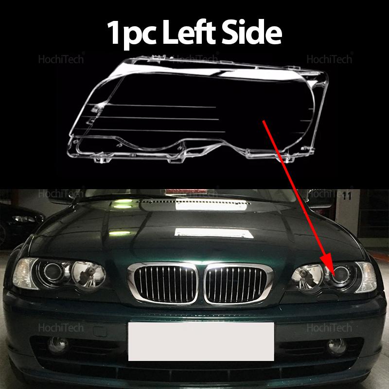 Front Headlight Cover for BMW E46 Coupe Convertible 1999-2003 M3 2000-2006 Auto Glass Lens Case Head Light Caps Lampshade Shell 1pc Left Side