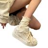 White ins tide bread shoes women's 2025 spring with skirts breathable niche Guochao thick-soled casual little white shoes