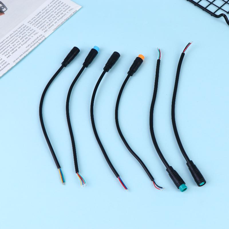 Black Ebike Accessories Optional Cable Base Connector Waterproof Connector 2/3/4/5/6Pin Cable Display Pin