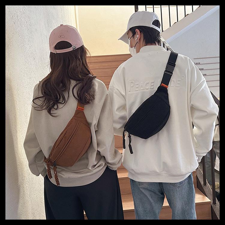 Corduroy Casual Sporty Crossbody Bag with Large Capacity