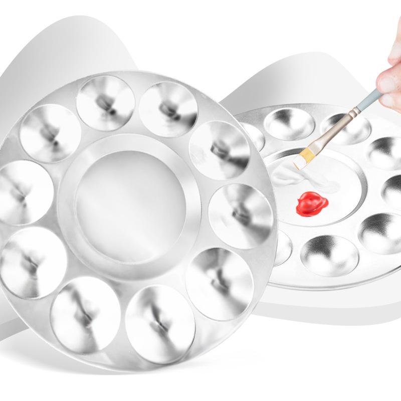 

Stainless Steel Round Watercolor Art Palette - Easy to Wash