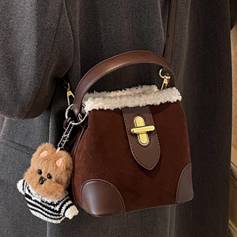 Commuting Handbag for Work, Lady's Handbag, Exquisite Bucket Bag, Casual Retro Bag