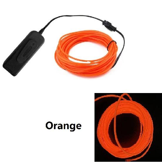 1m 3m 5m Glow EL Wire Neon Cable for Christmas Dance Party DIY Costumes Multicolor Illuminated Light AA Battery Lamp LED Strip