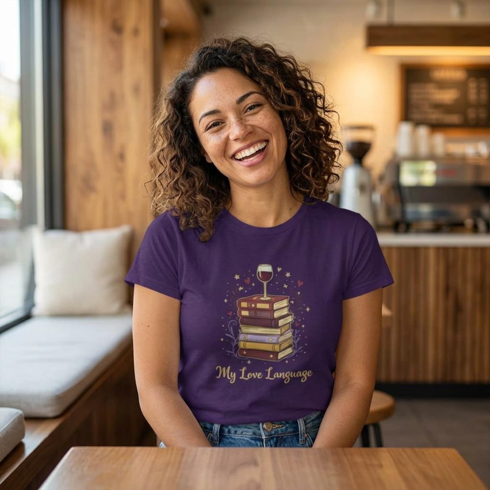 Books and Wine My Love Language Tee | Reading Shirt 4XL