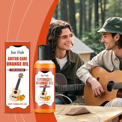 Fretboard Conditioner Guitar Care Oil Cleaner Polish Kit 120ml Polishing Oil Portable Guitar Care Orange Oil with Cleaning Cloth