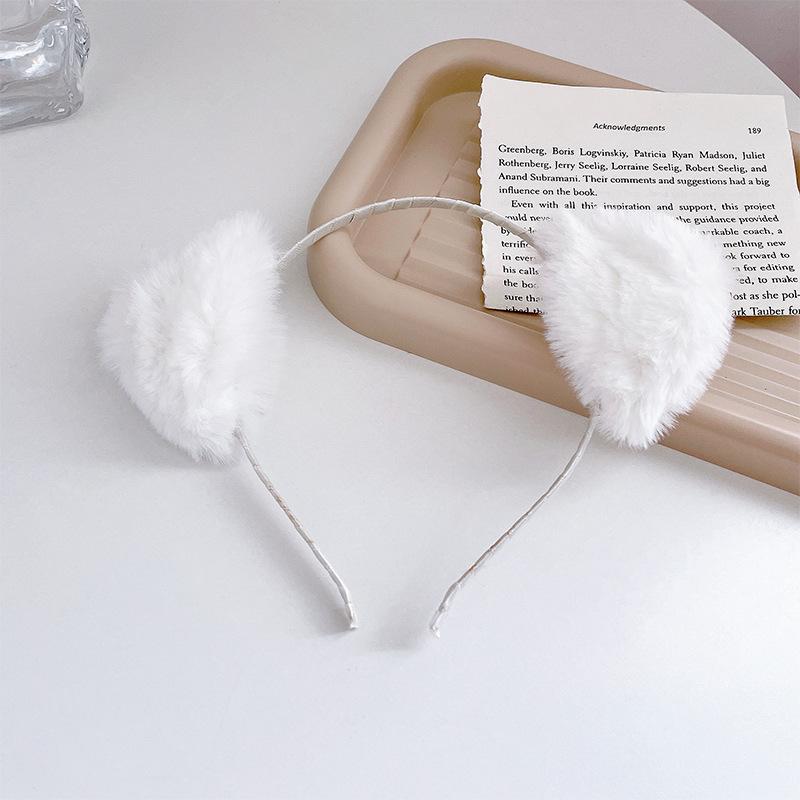 Bentiță Urechi de Pisică de Pluș pentru Femei Desen Animat Pluș Bandă de Păr Anime Cosplay Drăguță Bandă de Păr pentru Spălat Fața Articole de Acoperit Cap Accesorii de Păr pentru Fete