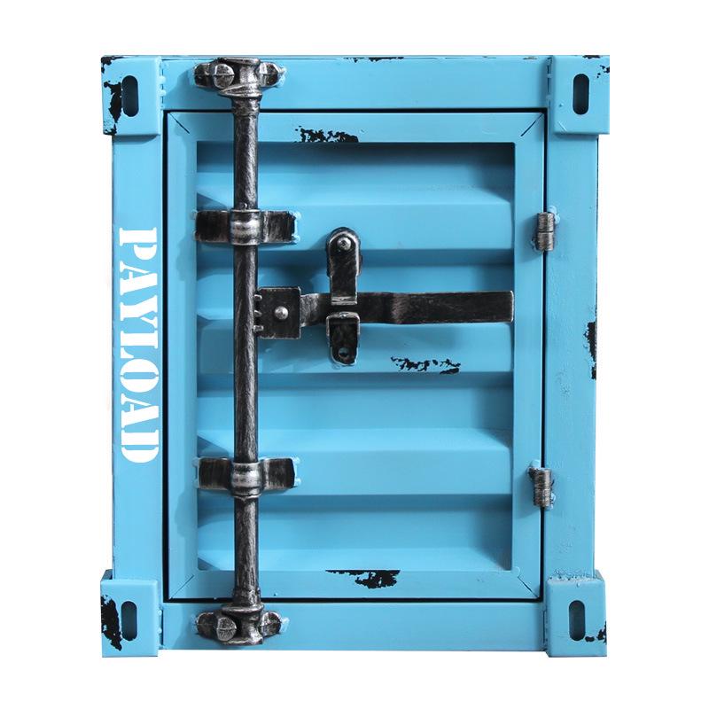 Industrial Iron Art Bedside Cabinet with Lock - Creative Storage Solution for Bedroom