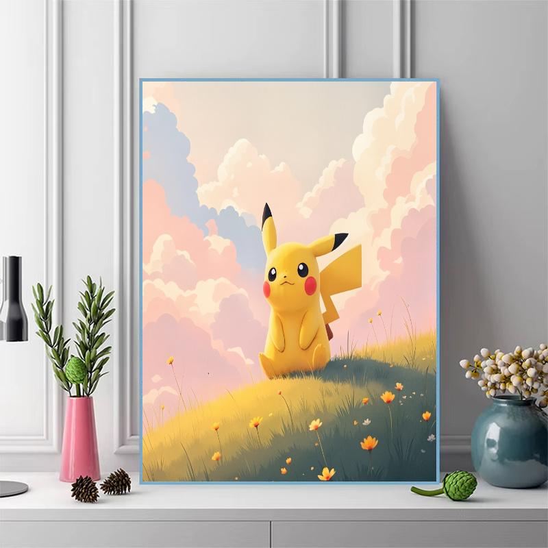 Sky Pikachu 100% Round Full Drill 5D DIY Diamond Painting Embroidery Cross Stitch Rhinestone Décor