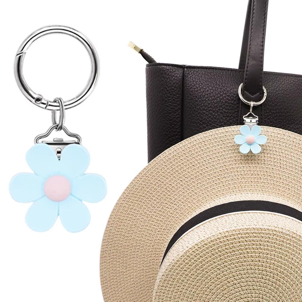 

Portable Hanging on Bag Hat Clip Flower Shape Lightweight Hanging Hat Clip Hand Free Hat Holder Travel