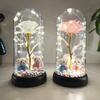 Rose Galaxie Cadeau pour petite amie Fleur éternelle dans une boîte transparente Cadeaux de Fête des Mères Fleur de Rose Ornement de bureau rosas eternas