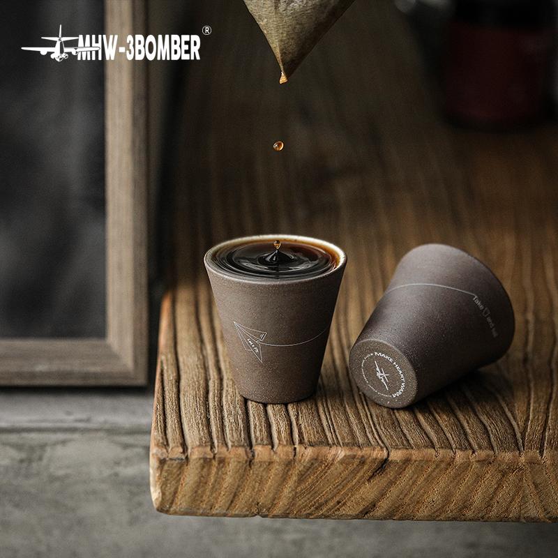 MHW-3BOMBER 120ml Seramik Kahve Fincanları Seti Zarif Espresso Şarap Kupaları Bulaşık Makinesi ve Mikrodalga Fırın Güvenli Ev Barista