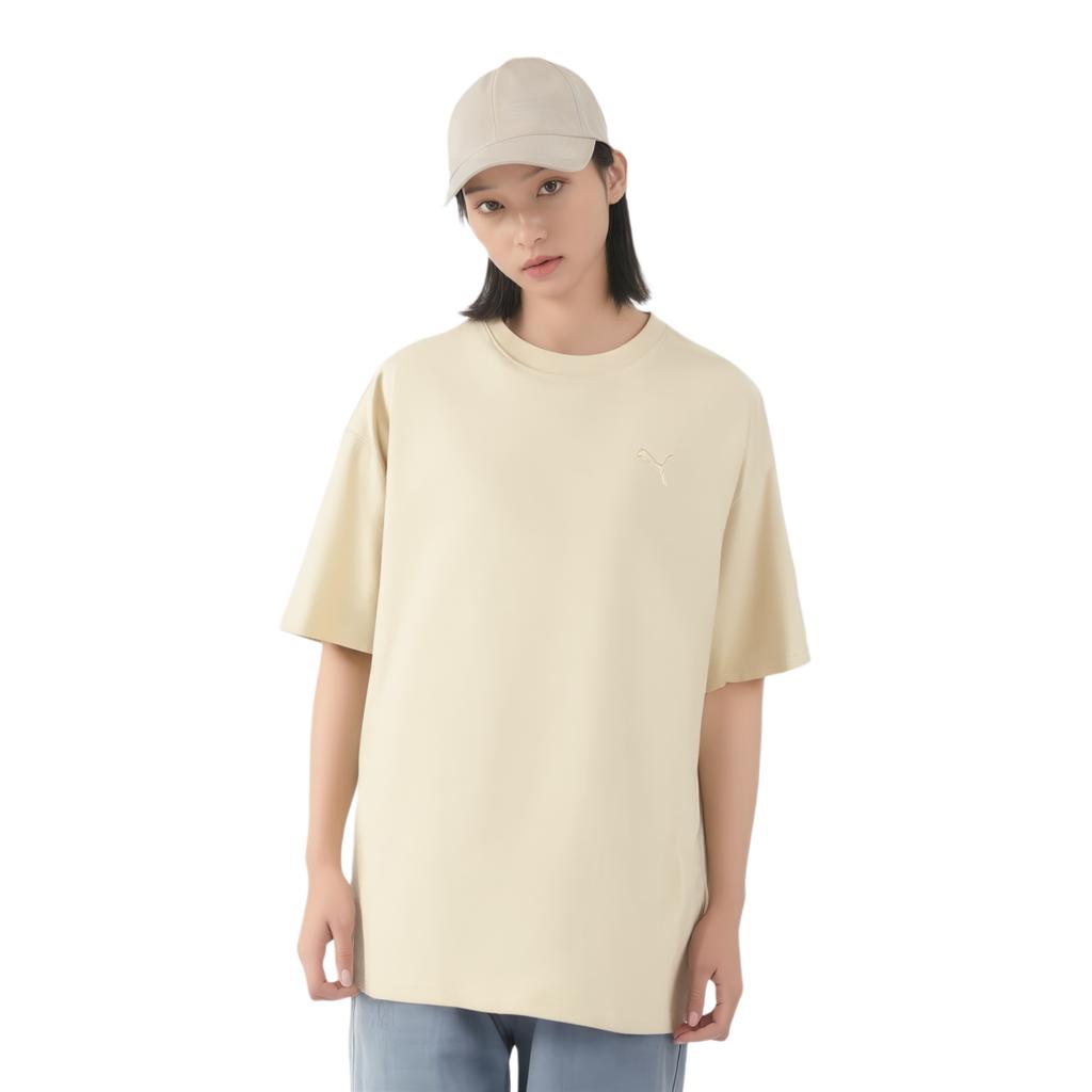 Puma Primeess Camiseta Casual Simples de Manga Curta com Gola Redonda Unisex Tops Branco Neve 632979-87