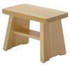 Industrial Bath Stool, Wooden Hinoki Cypress, Made In Japan, Mildew-Resistant, Water-Repellent, Wide Size, 24cm (IW-24)