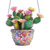 Acrylic Potted Cactus Hanging Decoration, Stained Glass Cactus Flower Suncatcher, Door Window Hanging Ornament for Indoor Outdoor