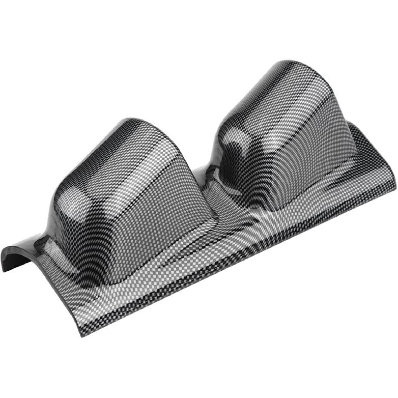 Carbon Fiber Universal Meter Gauge Pillar Mount Pod Holder Bracket Gauge Holder, for Auto Truck Boat Motorcycle (2 Hole)