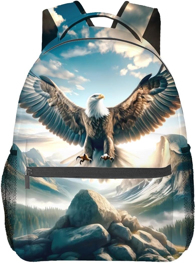 Sac à dos Fusée Spatiale, Sacs à dos Polyester Bleu Planète Étoile, Sac à dos Léger Double Épaule Pour Enfants Adolescents, Aventures Livres