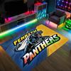 Penrith Panthers Design Kristall Samt Teppich Gemütlich Non?Rutschfester Teppich mit Aufdruck für Schlafzimmer Wohnzimmer Eingang
