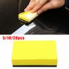 5/10/20PCS Sponge Brush Car Cleaning Detailing Foam Pads Polishing Sponge Tool Waxing Yellow Top Sale Hot Sale