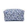 Quilted Floral Makeup Bag: Large-Capacity, Portable Cotton Handbag for Toiletries