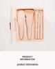 5-Piece Travel Makeup Brush Set with Mirror Box - Includes Foundation and Eye Detail Brushes