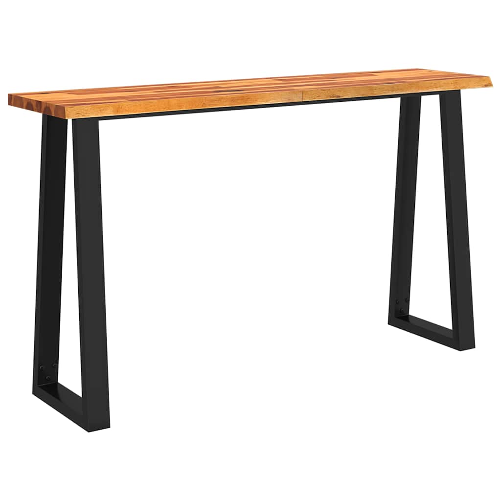 Console Table with Live Edge 140 x 40 x 80 cm Solid Acacia Wood
