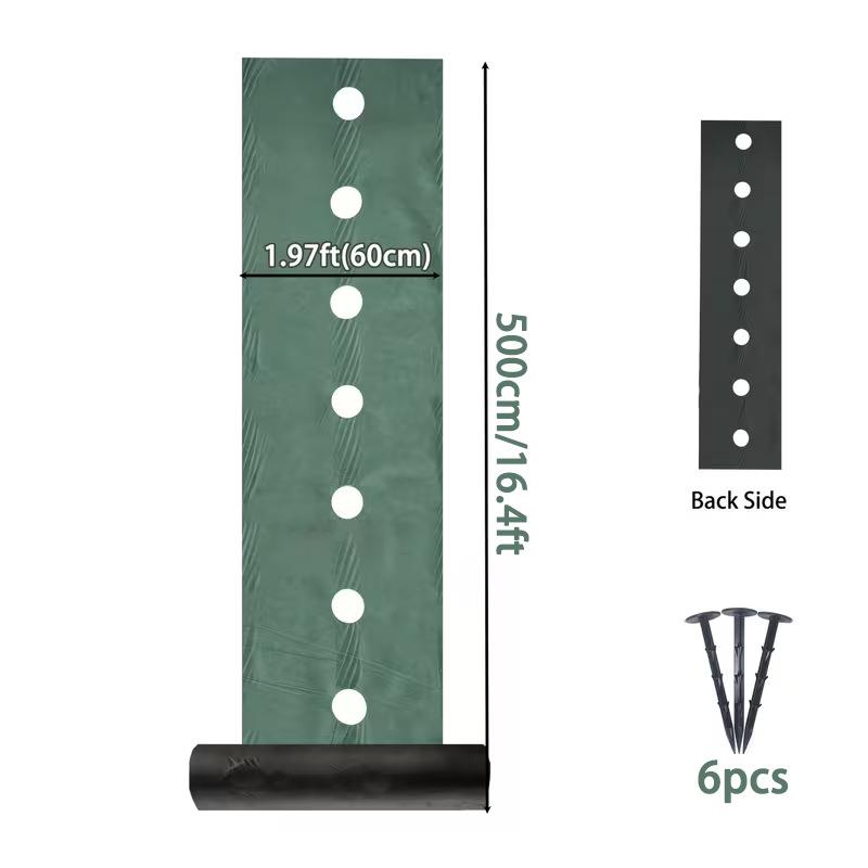 Tessuto Barriera Anti-Erbe Infestanti Perforato Resistente Ideale per Giardino, Orto, Frutteto e Cortile - Sopprime le Erbacce, Traspirante, Permeabile all'Acqua