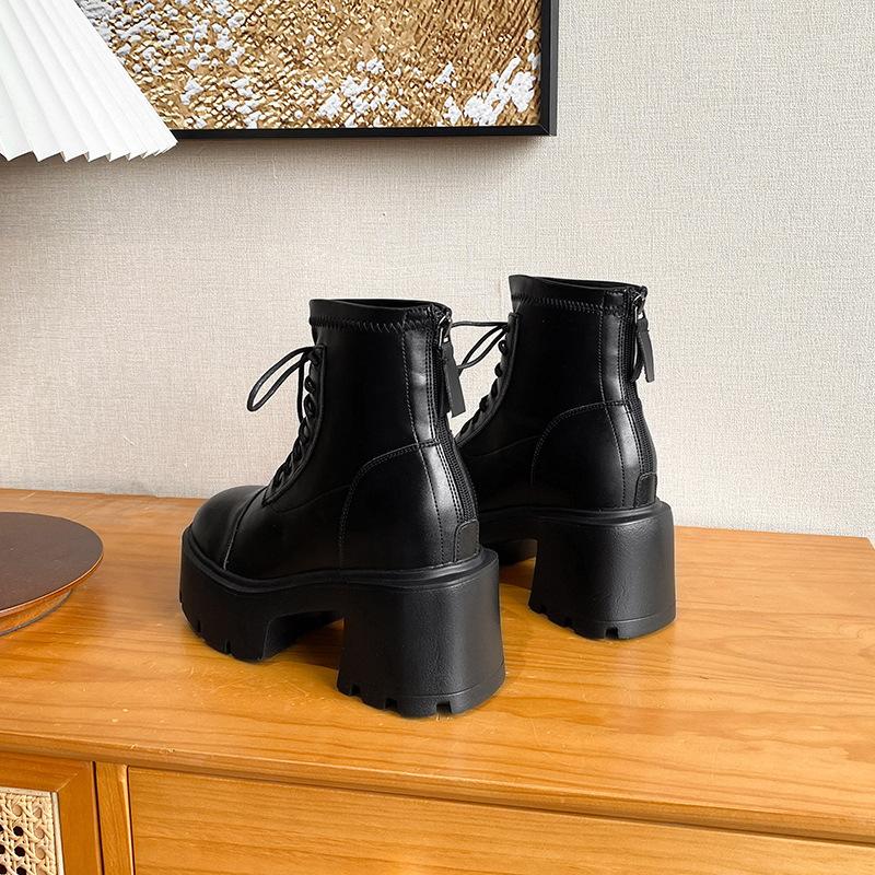 

12Лм белые внутренние увеличивающие рост короткие ботинки женские осенне-зимние эластичные ботинки на толстой подошве тонкие ботинки на маленьком высоком каблуке ботинки Мартин 38