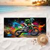 Motorcycle (25) Soft and comfortable beach towel perfect for vacations and poolside use an ideal gift for summer holidays