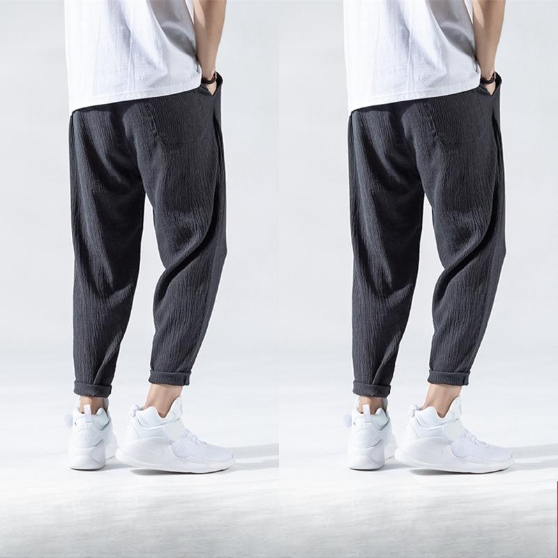 Linen Casual Pants, Men's Trendy Loose Halon Pants, Versatile Cotton and Linen Pants