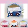Kids Whimsical Shell Backpack In Bright Colors With Car Motif Ideal For School And Fun Everyday