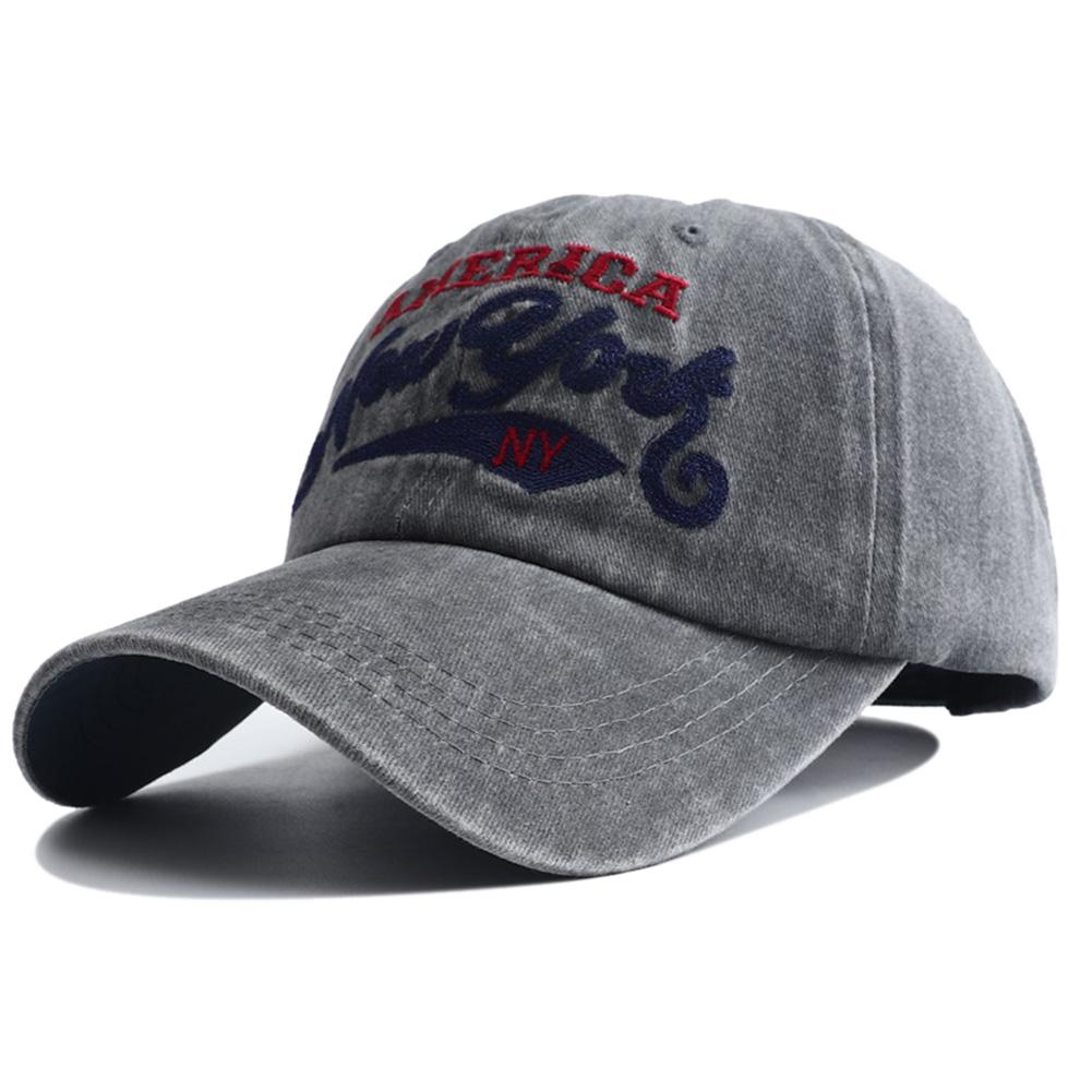 Retro Letter Embroidered Baseball Cap For Women Men Hip Hop Fishing Snapback Hat Women'S Washed Old Duckbill Cap Gorras Hombre