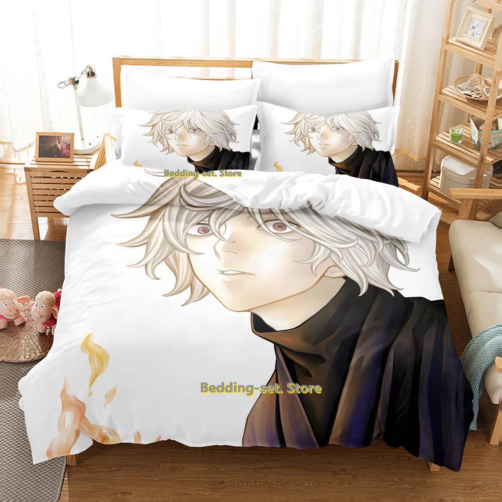 Comforter Hell'S Paradise Gabimaru & Sagiri Bedding Set Cartoon Anime Three-Piece Set Adult Kid Bedroom Three-Piece Suits Roupas De C