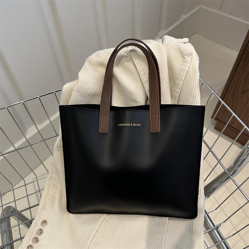 Large Capacity Soft Pu Fashion Shoulder Bag For Women 2024 New Trendy Street Style Tote