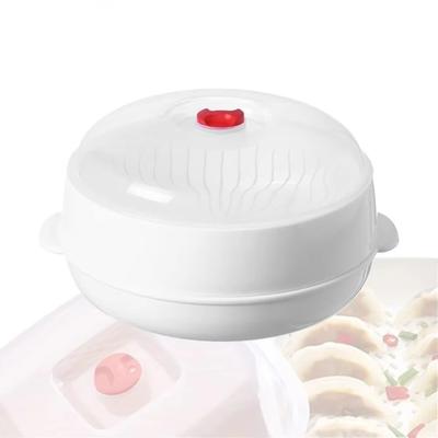 Multi-layered Microwave Oven Steamer Box Plastic with Lid and Tray Microwave Vegetable Steamer Multifunctional Heat-Resistant