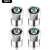 Tapa de Válvula Metálica para Neumático de Automóvil Antifugas Decorativa para Skoda Octavia Superb Rapid Kodiaq Fabia Roomster Citigo