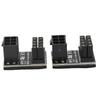 2pcs Power Adapters 6Pin Female to 8pin Male 180 Degree Angled Connector For Desktops Graphics Card