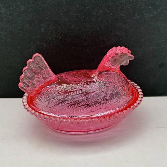 Yousheng Clear Chicken Storage Box Multi-purpose Snacks Candies Nuts Foods Container Jar Jewelry Holder Kitchen Table Centerpiece Decorative